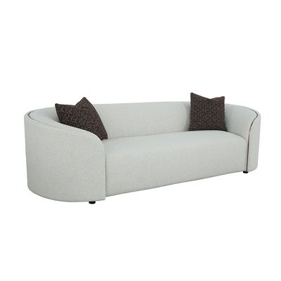 Chielo 3  Seater Fabric Sofa - Grey/Dark Brown