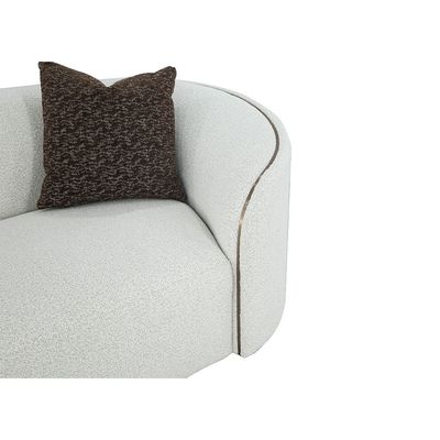 Chielo 3  Seater Fabric Sofa - Grey/Dark Brown