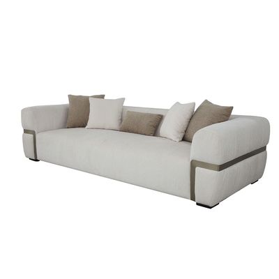 Iyesha 4  Seater Fabric Sofa - Cream / Champagne