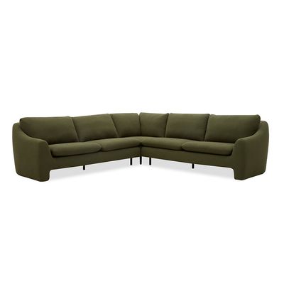 Summer Sectional Fabric Corner Sofa - Summer Green