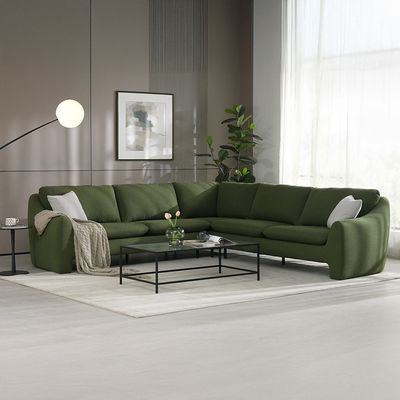 Summer Sectional Fabric Corner Sofa - Summer Green