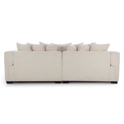 Camelle 4+3 Seater Fabric Sofa Set - Tulle White