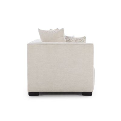 Camelle 3 Seater Fabric Sofa - Tulle White