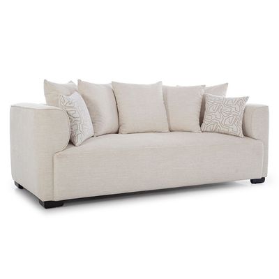 Camelle 3 Seater Fabric Sofa - Tulle White