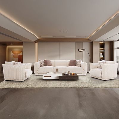 York 3+1+1 Seater Fabric Sofa Set - Beige