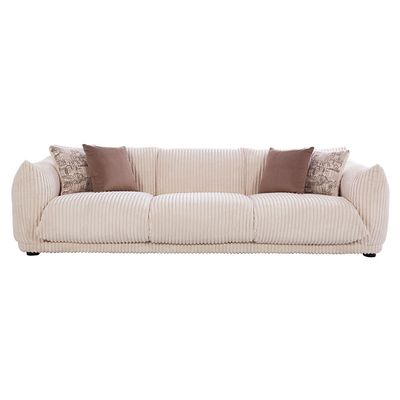 York 3 Seater Fabric Sofa - Beige