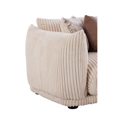 York 3 Seater Fabric Sofa - Beige