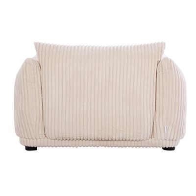 York 1 Seater Fabric Arm Chair - Beige
