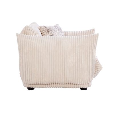 York 1 Seater Fabric Arm Chair - Beige