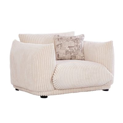 York 1 Seater Fabric Arm Chair - Beige