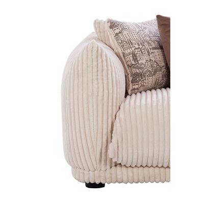 York 3+1+1 Seater Fabric Sofa Set with Arm Chair - Beige