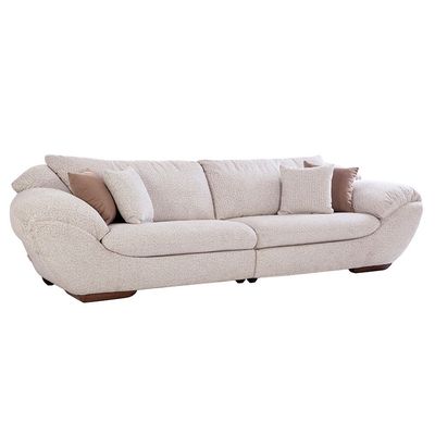 Ashlan 4 Seater Fabric Sofa - Spring Grey