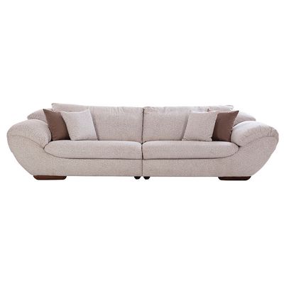 Ashlan 4 Seater Fabric Sofa - Spring Grey