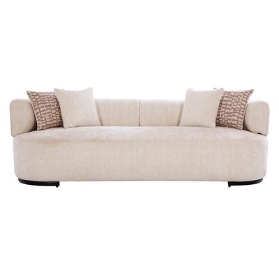 Leeds 3+1+1 Seater Fabric Sofa Set - Light Ivory