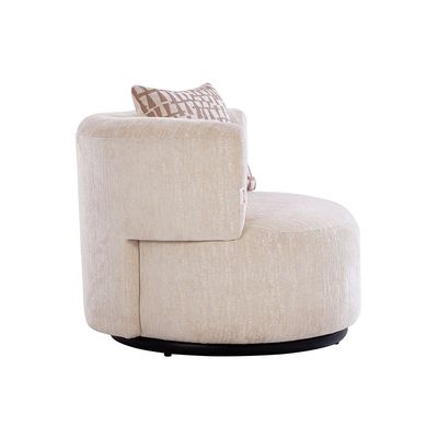 Leeds 1 Seater Fabric  Arm Chair - Light Ivory