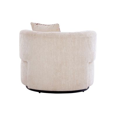 Leeds 1 Seater Fabric  Arm Chair - Light Ivory