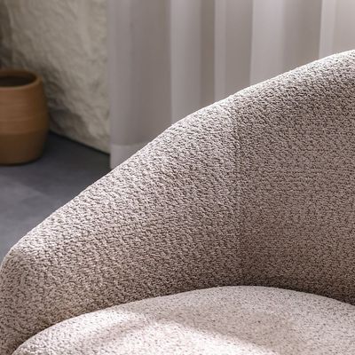 Vesta 1 Seater Fabric Sofa -Light Grey