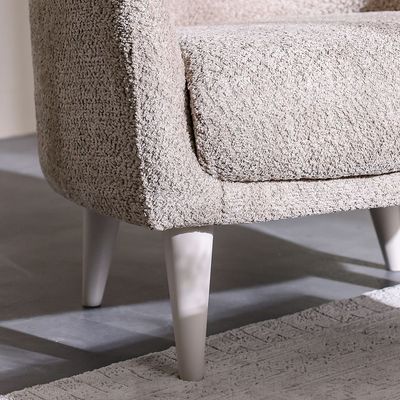 Vesta 1 Seater Fabric Sofa -Light Grey