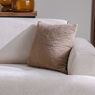 Elora 3 Seater Fabric Sofa - Beige