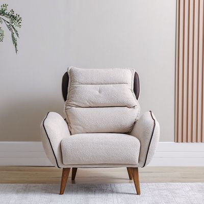 Elora 1 Seater Fabric Sofa - Beige