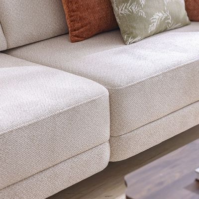 Olivia 3 Seater Fabric  Sofa - Beige/Brown