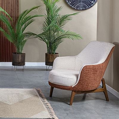 Olivia 1 Seater Fabric  Sofa - Beige
