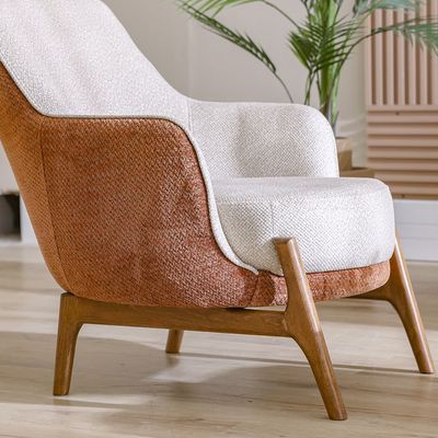 Olivia 1 Seater Fabric  Sofa - Beige