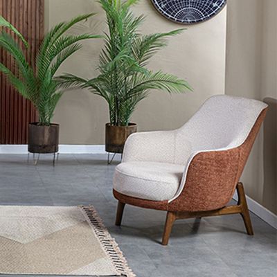 Olivia 1 Seater Fabric  Sofa - Beige