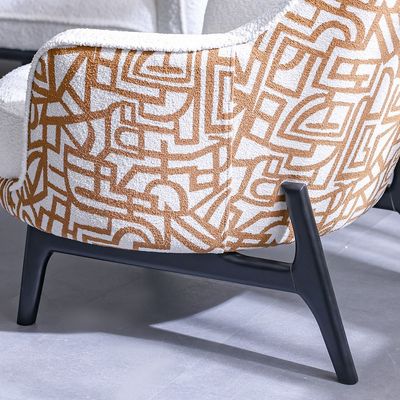 Oslo 1 Seater Fabric  Sofa - Beige/Black