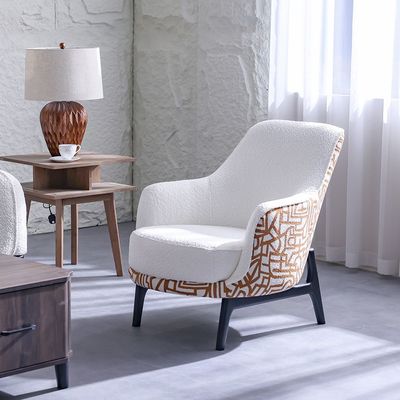 Oslo 1 Seater Fabric  Sofa - Beige/Black