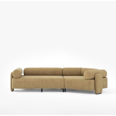 Tokyo Corner Fabric Sofa - Brown