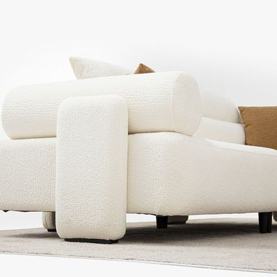 Tokyo 3 Seater Fabric Sofa -Light Beige