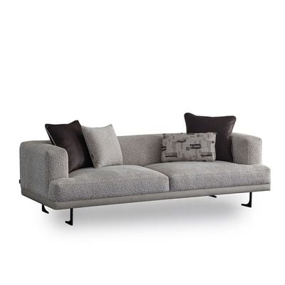 Intenso 3 Seater Fabric Sofa -Light Brown