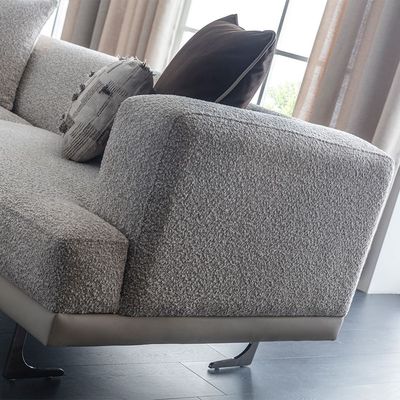 Intenso 3 Seater Fabric Sofa -Light Brown