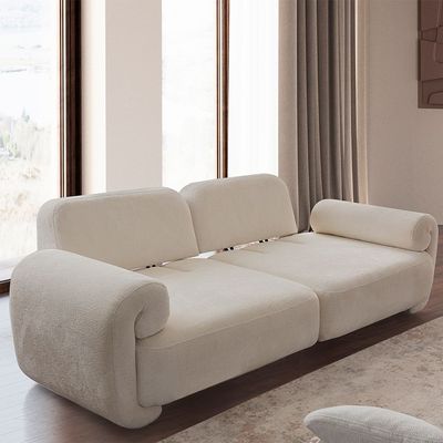 Vivo 3 Seater Fabric Sofa - Beige