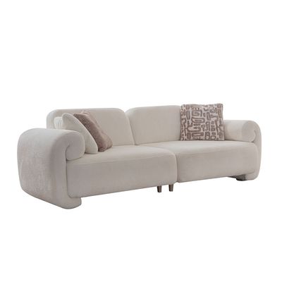 Vivo 3 Seater Fabric Sofa - Beige