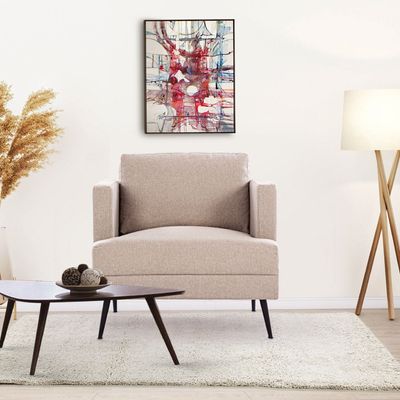 Pescara 1-Seater Fabric Sofa - Caramel Cloud - With 2-Year Warranty