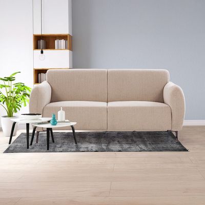 Waver 2-Seater Fabric Sofa - Taupe Beige - With 2-Year Warranty