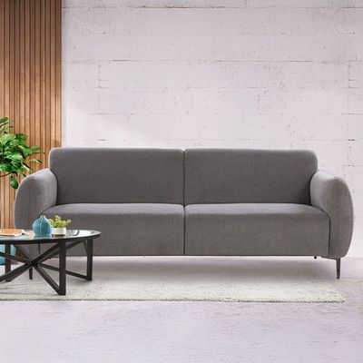 Waver 3+2+1 Seater Fabric Sofa Set - Silver Grey
