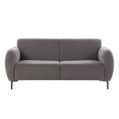 Waver 2-Seater Fabric Sofa - Silver Grey - With 2-Year Warranty