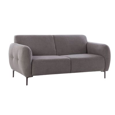 Waver 2-Seater Fabric Sofa - Silver Grey - With 2-Year Warranty