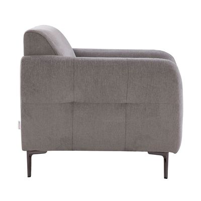 Waver 1-Seater Fabric Sofa - Silver Grey - With 2-Year Warranty