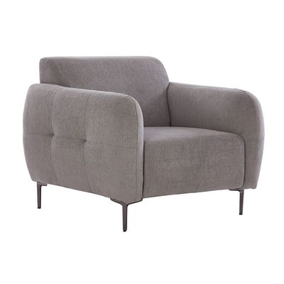 Waver 1-Seater Fabric Sofa - Silver Grey - With 2-Year Warranty
