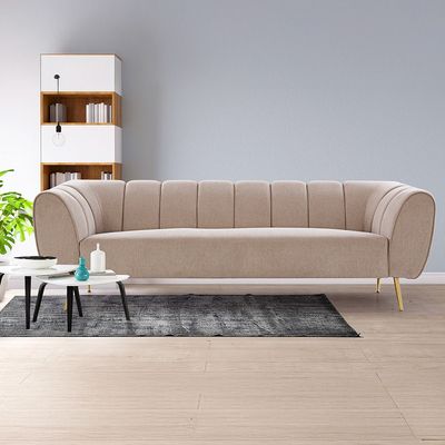 Milner 6-Seater Fabric Sofa Set - Muted Beige - With 2-Year Warranty