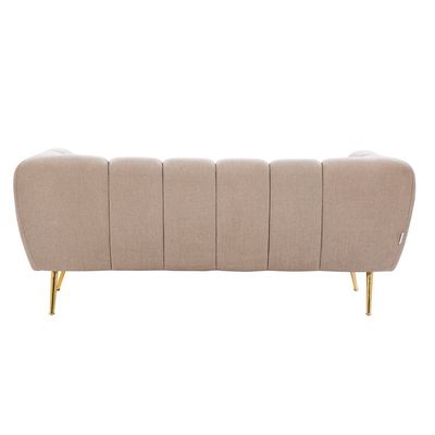 Milner 2-Seater Fabric Sofa - Muted Beige - With 2-Year Warranty