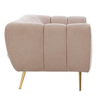 Milner 2-Seater Fabric Sofa - Muted Beige - With 2-Year Warranty