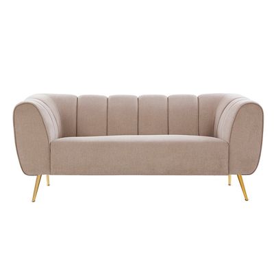 Milner 2-Seater Fabric Sofa - Muted Beige - With 2-Year Warranty
