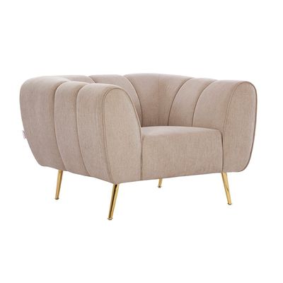 Milner 1-Seater Fabric Sofa - Muted Beige - With 2-Year Warranty