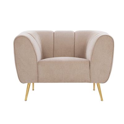 Milner 1-Seater Fabric Sofa - Muted Beige - With 2-Year Warranty