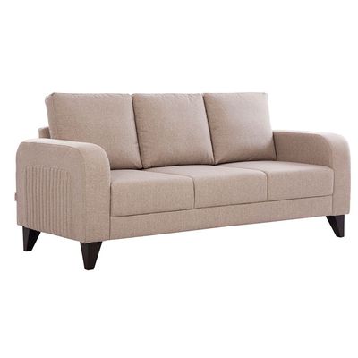 London 3+2+1 Seater Fabric Sofa Set - Warm Beige